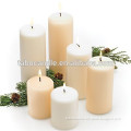 hand decorated paraffin candles for holiday use